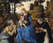 菲利皮诺利比 - The Virgin and child with St Jerome and Dominic